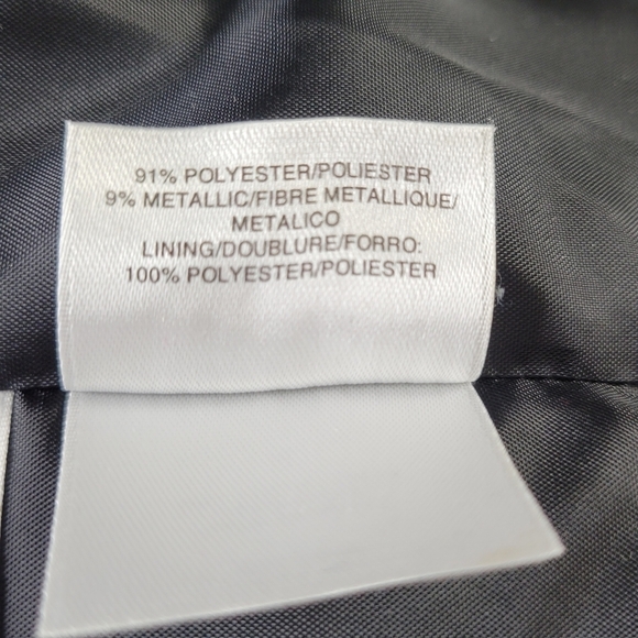 Kasper Blazer Women Size 22W Champagne Metallic Flap Pockets Open Front New - Picture 7 of 12